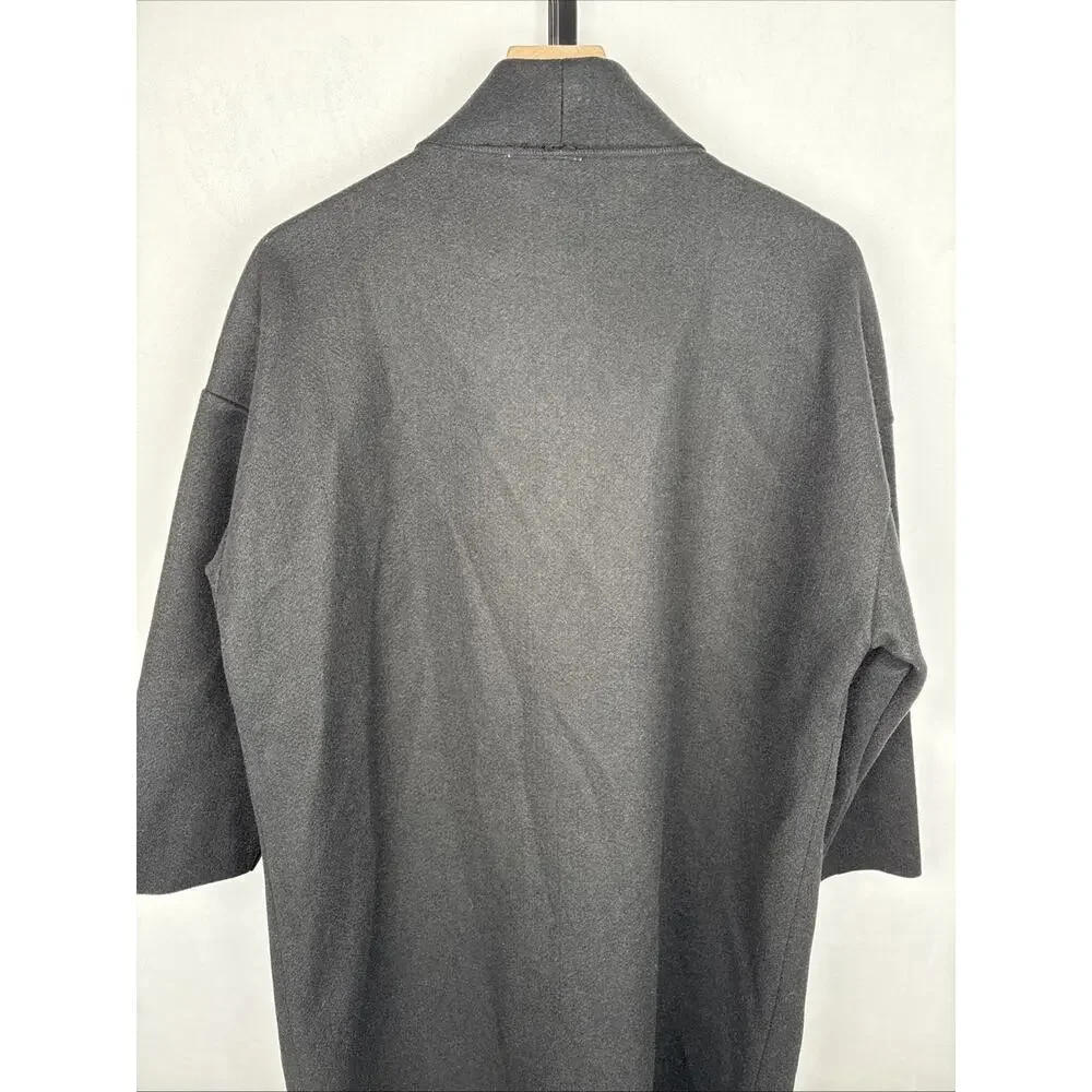 NEW Sadie & Sage Open Front Coat Womens Small Black Relaxed Lagenlook Minimalist - Picture 7 of 12